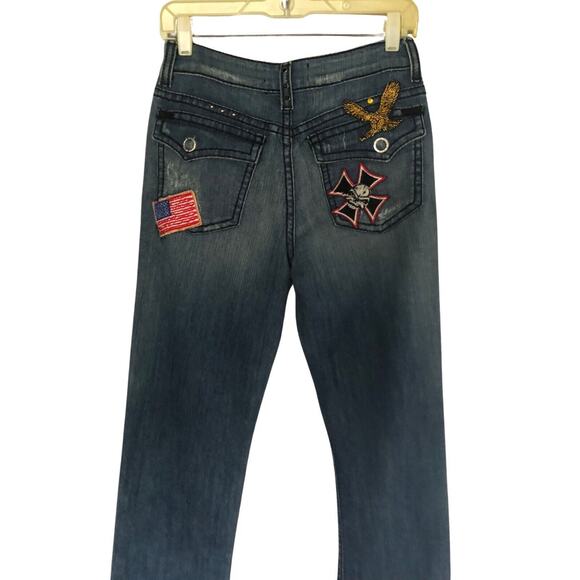 Cache Contour Elaborate Embellished Jean Pant Size 4/6 Denim Stretch $188 NWT - Picture 5 of 10